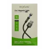 Cablu Incarcare si Date Magnetic  Rapid 3 in 1 Negru 1M