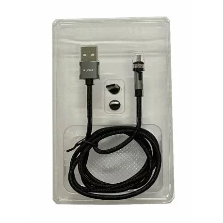 Cablu Incarcare si Date Magnetic  Rapid 3 in 1 Negru 1M