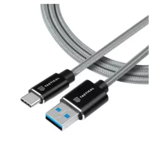 Cablu de date si incarcare Tactical, USB-C la Lightning (iPhone), 1 metru, Gri