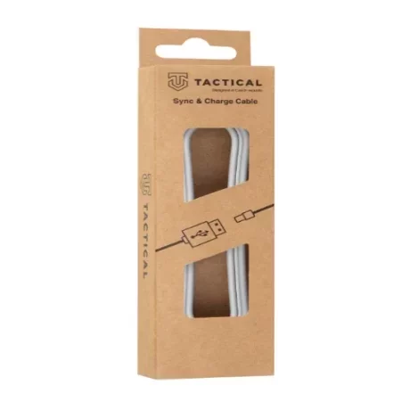 Cablu de Încărcare și Transfer Date Tactical, USB-C la Lightning (iPhone), Alb, 2 metri