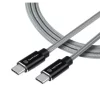 Cablu de date si incarcare Tactical, USB-C la USB-C, 100W 20V/5A, 1 metru, Gri, Fast Rope Kevlar