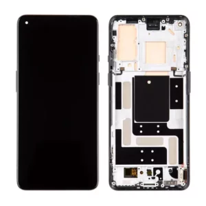 Ecran Compatibil pentru OnePlus 9 Negru Cu Rama (Original Refurbished)