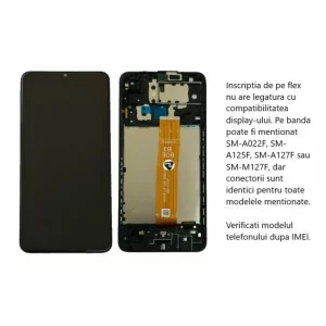 Ecran Compatibil pentru Samsung A127F Galaxy A12 Nacho 2021 CU RAMA