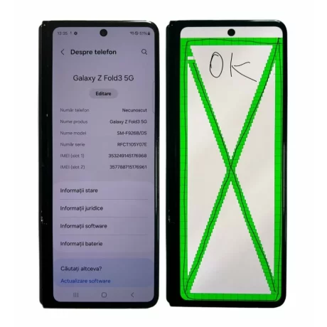 Ecran Exterior Samsung Galaxy Z Fold3 5G 2021 F926B (din dezmembrari)