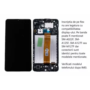 Ecran Samsung A125 Galaxy A12 2020 Negru (Service Pack)