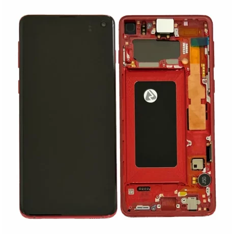 Ecran Samsung G973 Galaxy S10  Cardinal Red (Rosu) (Service Pack)