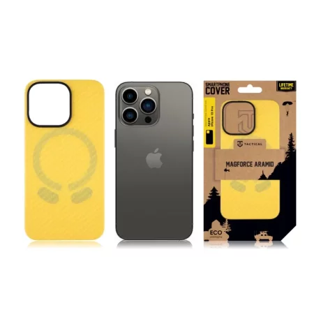 Husa iPhone 13 Pro Tactical MagForce Aramid Galben
