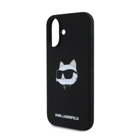 Husa iPhone 16 MagSafe Karl Lagerfeld Silicon Negru
