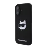 Husa iPhone 16 MagSafe Karl Lagerfeld Silicon Negru