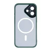 Husa iPhone 16 Plus Rixus Magsafe cu Protectie Metalica Integrata pentru Camera Verde Inchis