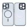 Husa iPhone 16 Pro Max Rixus Magsafe cu Protectie Metalica Integrata pentru Camera Gri