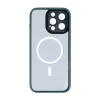 Husa iPhone 16 Pro Max Rixus Magsafe cu Protectie Metalica Integrata pentru Camera Verde Inchis