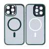 Husa iPhone 16 Pro Max Rixus Magsafe cu Protectie Metalica Integrata pentru Camera Verde Inchis