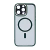 Husa iPhone 16 Pro Max Rixus Magsafe cu Protectie Metalica Integrata pentru Camera Verde Inchis