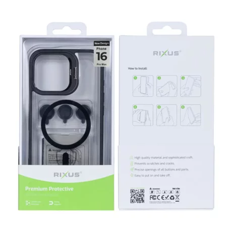 Husa iPhone 16 Pro Max Rixus Magsafe Neagra