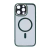 Husa iPhone 16 Pro Rixus Magsafe cu Protectie Metalica Integrata pentru Camera Verde Inchis