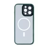 Husa iPhone 16 Pro Rixus Magsafe cu Protectie Metalica Integrata pentru Camera Verde Inchis