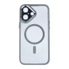 Husa iPhone 16 Rixus Magsafe cu Protectie Metalica Integrata pentru Camera Gri