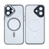 Husa iPhone 16 Rixus Magsafe cu Protectie Metalica Integrata pentru Camera Gri