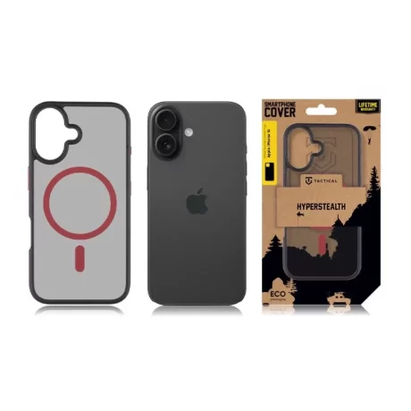 Husa iPhone 16 Tactical MagForce Hyperstealth 2.0 Negru/ Rosu