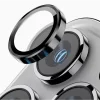 Folie iPhone 16 / iPhone 16 Plus Sticla Camera cu Rama Albastra