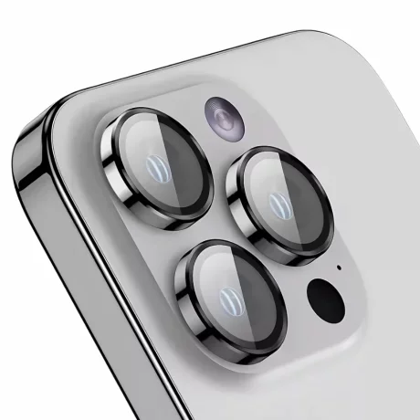 Folie iPhone 16 / iPhone 16 Plus Sticla Camera cu Rama Albastra