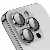 Folie iPhone 16 / iPhone 16 Plus Sticla Camera cu Rama Argintie