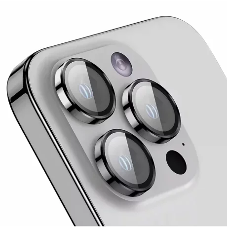 Folie iPhone 16 / iPhone 16 Plus Sticla Camera cu Rama Roz