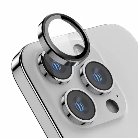 Folie iPhone 16 / iPhone 16 Plus Sticla Camera cu Rama Roz