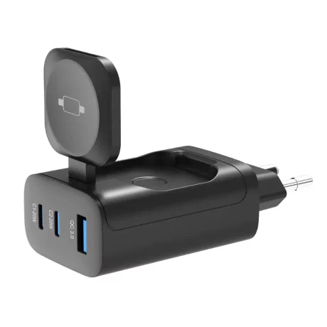 Incarcator Rixus pentru iWatch, iPhone, Airpods 43W Negru