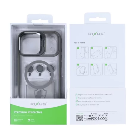 Husa iPhone 17 Pro Rixus Magsafe Gri