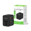 Incarcator Retea Rixus World Travel Adapter - 2 x USB-C, 1 x USB-A 25W Negru