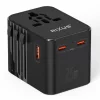 Incarcator Retea Rixus World Travel Adapter - 2 x USB-C, 1 x USB-A 25W Negru