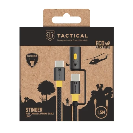 Tactical Stinger Cablu Date si Incarcare USB-C/ USB-C Negru 1.5M