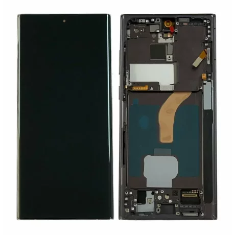 Ecran Compatibil pentru Samsung S908 Galaxy S22 Ultra 5G Phantom Black OLED CU RAMA