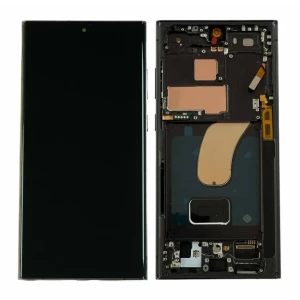 Ecran Compatibil pentru Samsung S918 Galaxy S23 Ultra 5G Phantom Black OLED CU RAMA