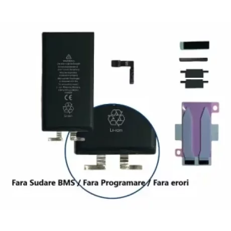 Acumulator ( fara BMS) iPhone 13 Mini (tehnologie fara sudare contacte) + flex Tag-ON