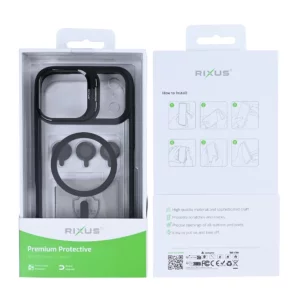 Husa iPhone 17 Pro Rixus Magsafe Negru