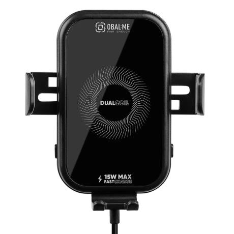 Incarcator Auto Wireless Magnetic si Suport Telefon Negru 15W Negru