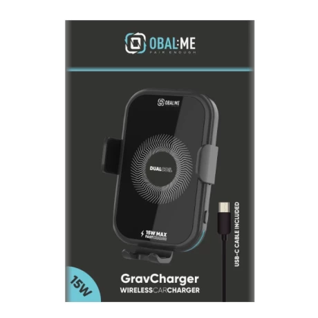 Incarcator Auto Wireless Magnetic si Suport Telefon Negru 15W Negru