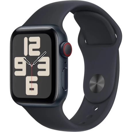 Apple Watch SE 2nd Gen 40mm LTE ,Midnight Aluminum Case with Midnight Sport Band S/M