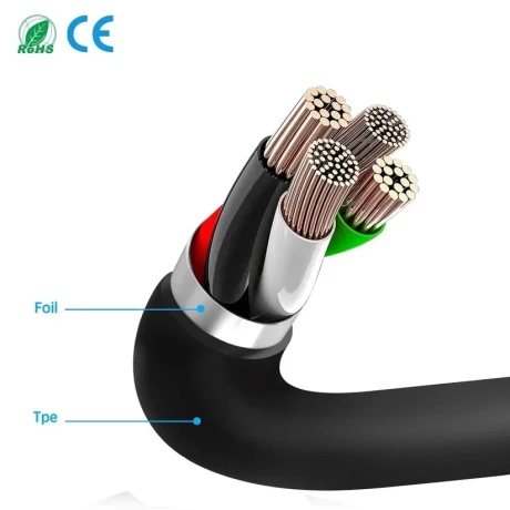 Cablu Date NeoFier Type C - Type A 3A 1M, Negru