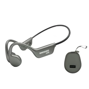 Casti Bonesoundz Aware Bone Conduction IP8X, Led, Grey + Husa