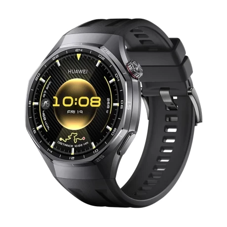 HUAWEI WATCH GT 6 Pro 46mm Black Titanium Alloy Case, Curea Black Fluoroelastomer