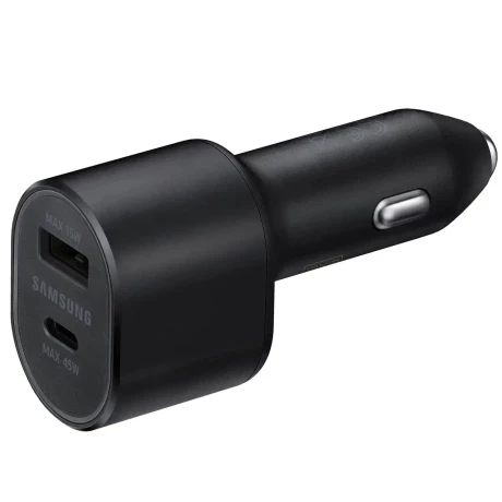 Incarcator auto Samsung Super Fast Charger 45W Usb C, 15W Usb A, L5300, Black, Bulk