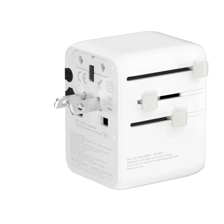 Incarcator Mophie Essential 70w GaN 5 Port + AC Travel Adapter White
