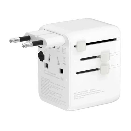 Incarcator Mophie Essential 70w GaN 5 Port + AC Travel Adapter White