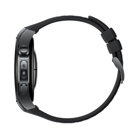 Smartwatch Huawei Watch 5, 46MM Black Stainless Steel, Black Fluoroelastomer Strap