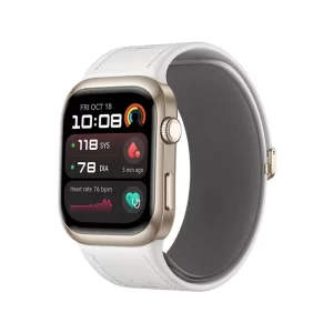 Smartwatch Huawei Watch D2, Gold Aluminium, White Composite Leather Strap
