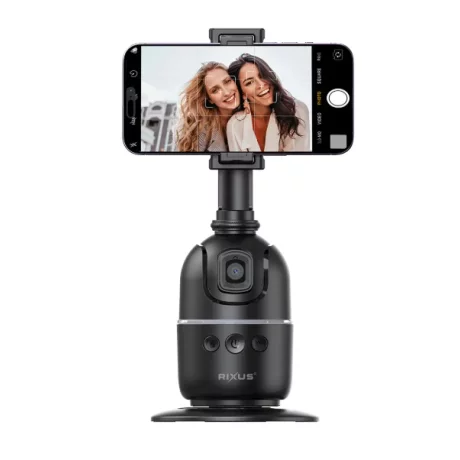 Rixus Auto Face Tracking pentru Vlog, Video, Tik Tok Black